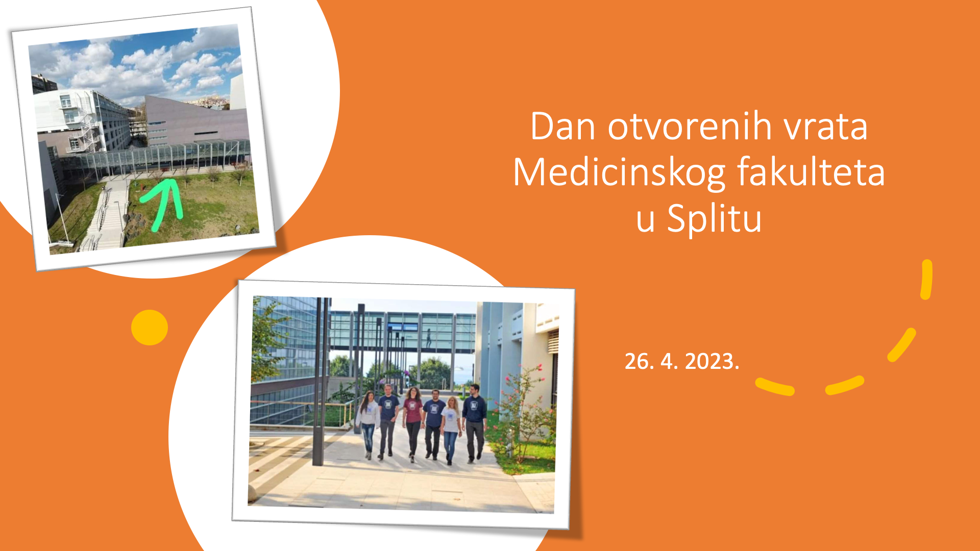 Srijeda, 26. travnja 2023. Dan otvorenih vrata Medicinskog fakulteta u Splitu